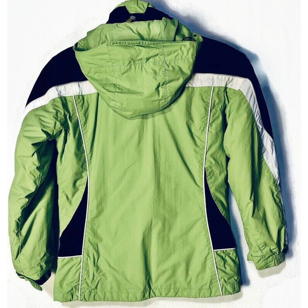 Columbia Interchange Ski Jacket Coat Women's Small Green Polyester Lined Hooded - Picture 2 of 7